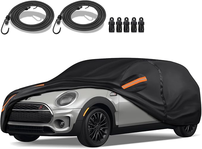 16 Layers Special Full Car Cover Fit for 2011-2024 Mi-ni Cooper Clubman/Countryman, Ultra Heavy 600D Oxford Cloth, All-Weather Protection Summer Sun Exposure and Winter Snow Rain Dust UV
