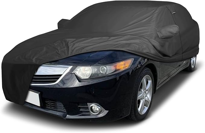 iCarCover Premium Custom Car Cover for 2004-2014 Acura TSX Sedan Heavy Duty Waterproof All Weather Rain Snow UV Sun Protector Custom Fit Full Exterior Indoor Outdoor Protection Car Cover (Black)
