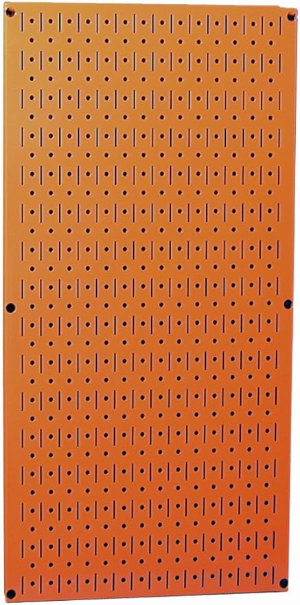 Wall Control Pegboard 32in x 16in Orange Metal Pegboard Tool Board Panel