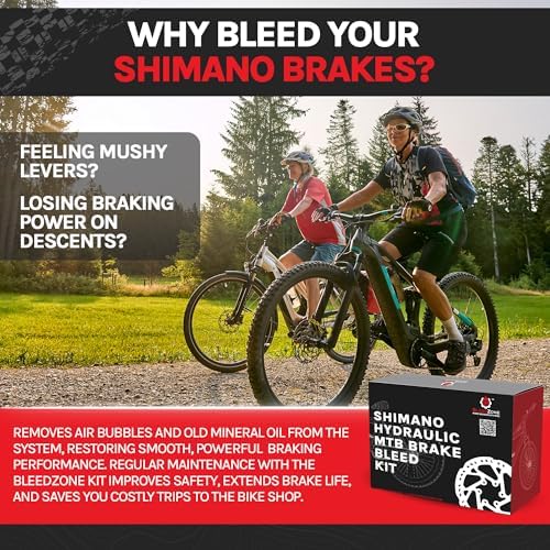 BleedZone Mineral Oil Brake Bleeder Kit Compatible with Shimano, 60ml Set