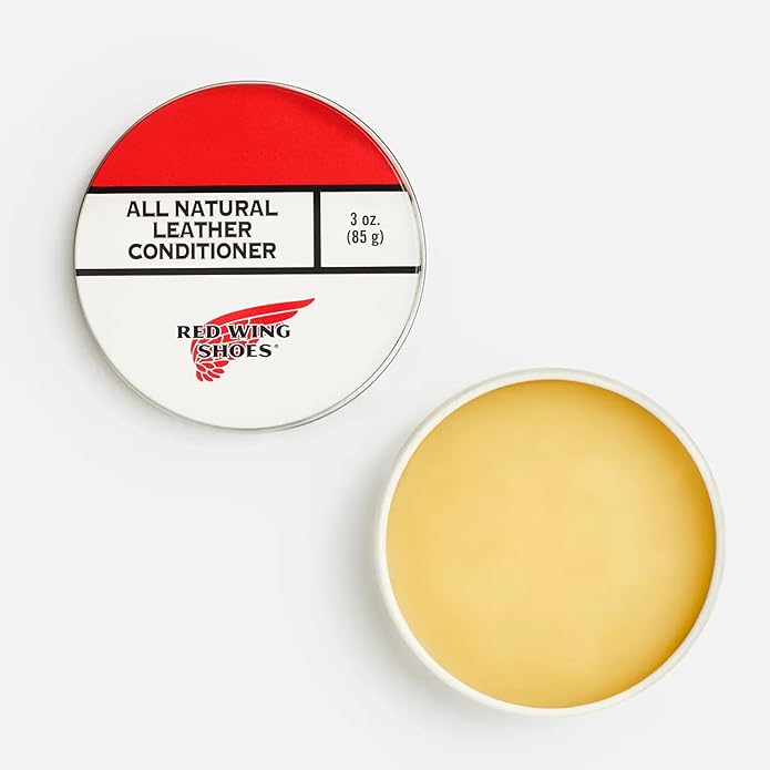 Red Wing Shoes All Natural Leather Conditioner, Made in USA, Pine Pitch, Mink Oil, Beeswax Blend, 3 oz