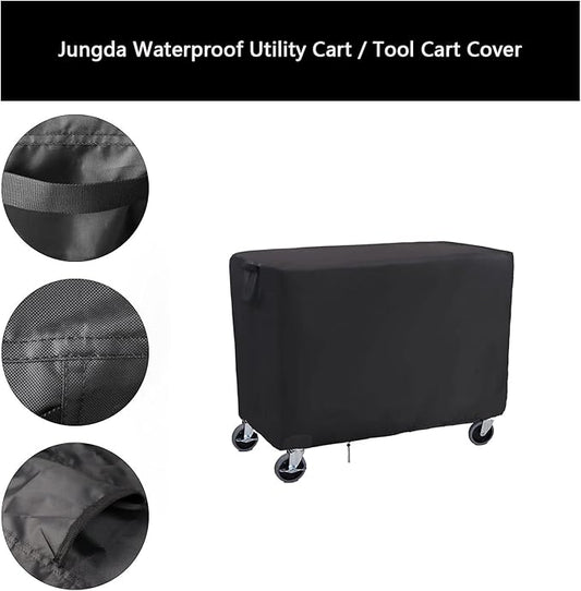 Rolling Tool Cart Cover 46 Inch, Waterproof Utility Cart Cover Service Cart Cover - 46 X 26 X 33 Inch