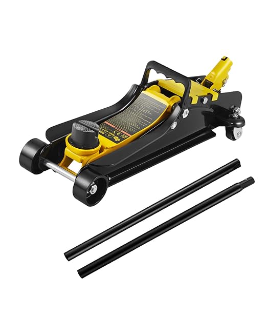 VEVOR 2.5 Ton Low Profile, Heavy-Duty Steel Racing Floor Jack with Single Piston Lift Pump, Lifting Range 3.35"-14.96"