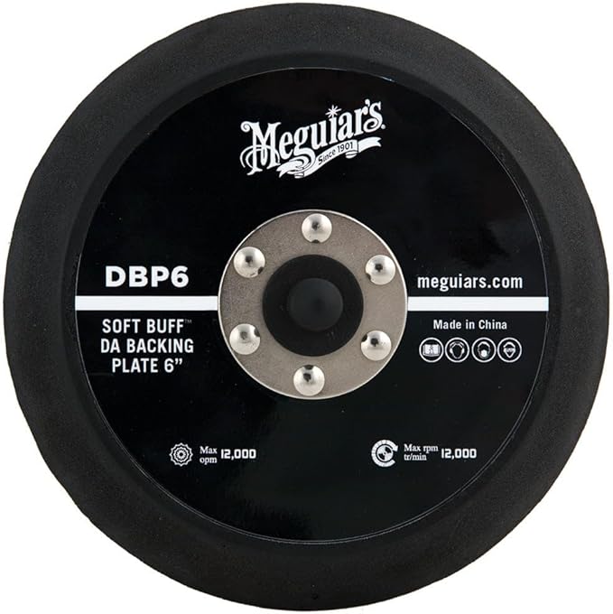 Meguiar's 6" DA Backing Plate - Pair With Foam or Microfiber Pads for Dual Action Polishing - DBP6