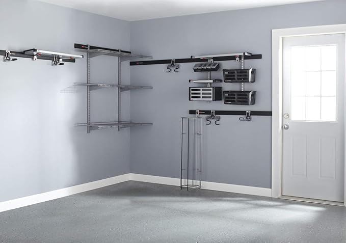 Rubbermaid FastTrack Rail Access Bin Garage Organization Bin for Sports Equipment/Gardening Supplies/Shed/Home/Garage/Item Storage