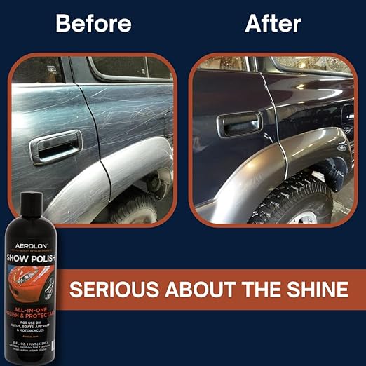Show Polish: High Gloss Polish and Base Coat Sealer, Liquid Car Wax Shine with Polymer Paint Sealant Protection, Base Coat Sealant, All-in-One Polish and Protectant