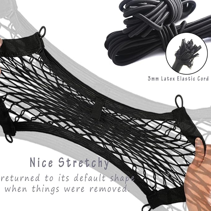 Small Cargo Net, RV Storage Mesh Net, Stretchable Cargo Pouches for Camper, Elastic Netting on Walls for Collecting Kids Toys (2)