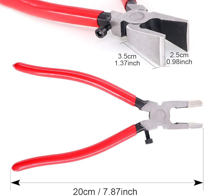 Swpeet 32 Sets 1" 25mm Key Fob Hardware with 1Pcs Key Fob Pliers, Glass Running Pliers Tools with Curved Jaws, Studio Running Pliers Attach Rubber Tips Perfect for Key Fob Hardware Install (Bronze)