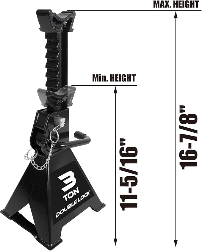 3 Ton Floor Jack with Double Locking 3 Ton Jack Stands
