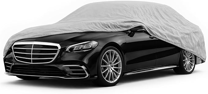 BDK Universal Fit Water Resistant All Weather Indoor Outdoor Car Cover for Sedan SUV Auto Vehicle - Protect from UV Light, Rain, Snow, Dust, Debris, Pollen, Tree Sap & More - XL2 228L x 80W x 49H