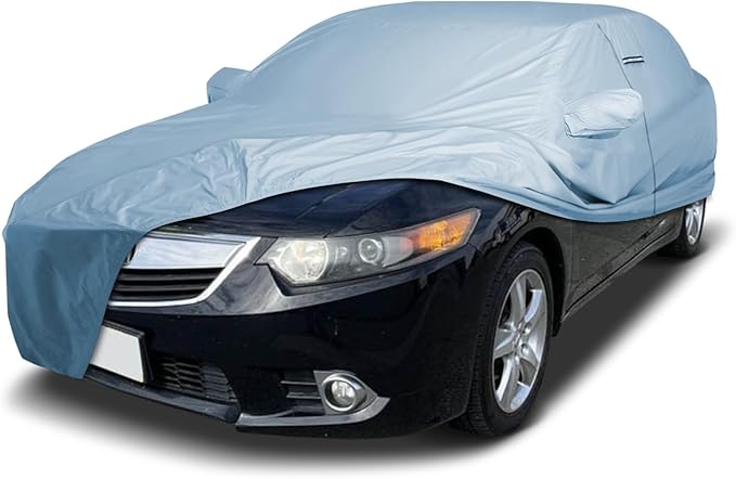 iCarCover Premium Car Cover for 2004-2014 Acura TSX Sedan Heavy Duty Waterproof All-Weather Automobiles Custom Fit Indoor Outdoor UV Snow Protection Covers with Straps and Bag
