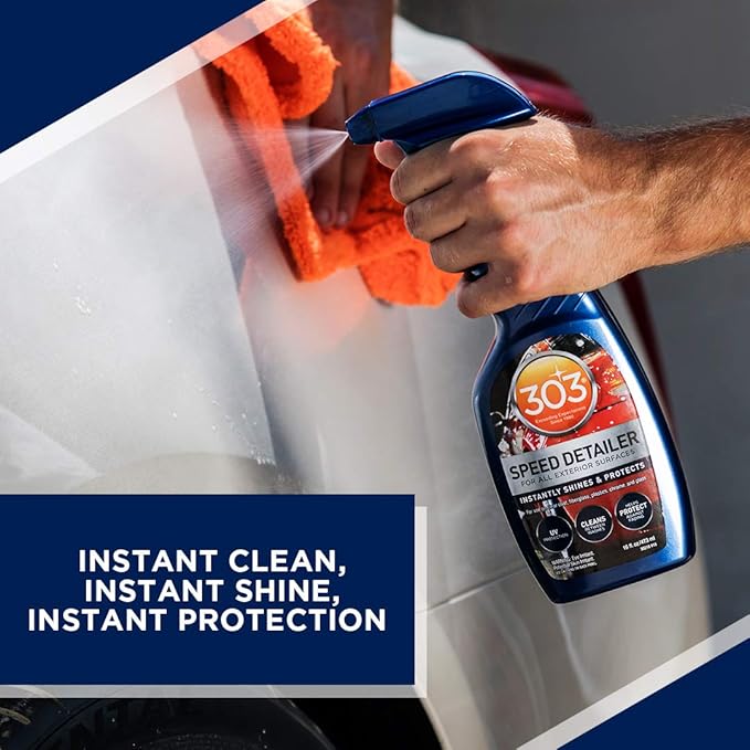 303 Automotive Speed Detailer - Instantly Shines & Protects, Perfect for in Between Washes, Provides Superior UV Protection, Helps to Repel Dust & Dirt, 32oz (30246CSR) Packaging May Vary