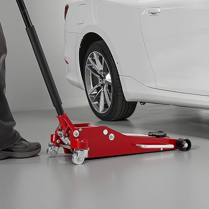 VEVOR Low Profile Floor Jack, 3 Ton (6614 lbs) Capacity, Aluminum Racing Floor Jack with Dual Pistons Quick Lift Pump, Hydraulic Trolley Car Lift for Sports Car, SUV, Pickup, Lifting Range 3.3"-20.3"