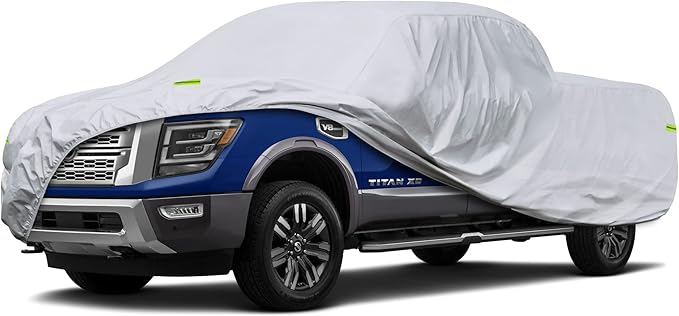 Kaugung Truck Cover Fit Nissan Titan XD from 2016 to 2025 (Regular Cab/King Cab/Diesel), Waterproof All Weather Full Pickup Cover, Outdoor Sun UV Rain Dust Protection.