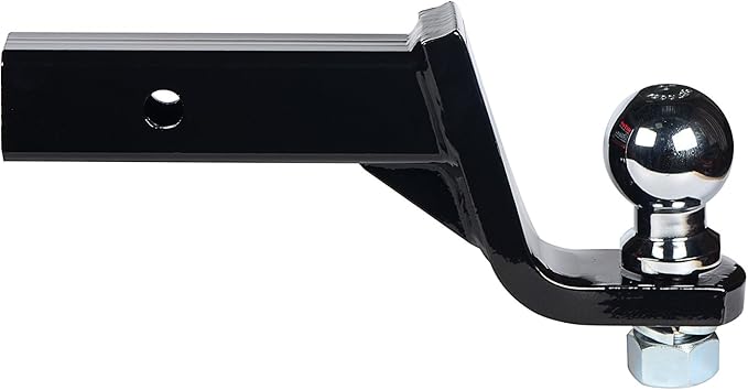 HiTow Trailer Hitch Loaded Ball Mount Class III/IV 4" Drop with 2" Hitch Ball & 5/8" Pin Kit (GTW 5,000 lbs)