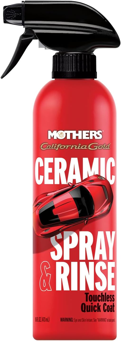 Mothers California Gold Ceramic Spray & Rinse, 16 oz. — Water-Activated Touchless Ceramic Coating, Spray On Hose Off, Super-Hydrophobic, Drying Aid, Booster, SiO2 Protection (05646)