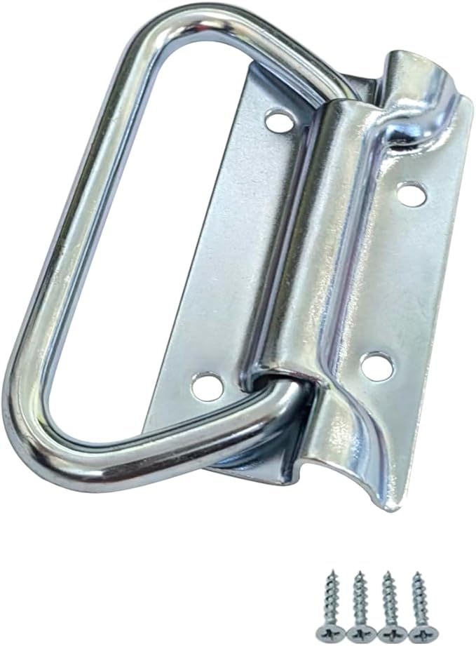 QCAA Chest Handle for Toolbox Lift Door Chest, 3-3/8" x 1-3/4", Zinc Plated, Made in Taiwan, 4 Pack