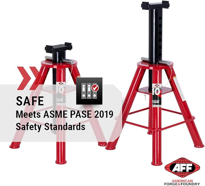 AFF 10 Ton Jack Stand Set - Heavy Duty Jack Stands for Trucks & Equipment - (Available in 2 Heights)