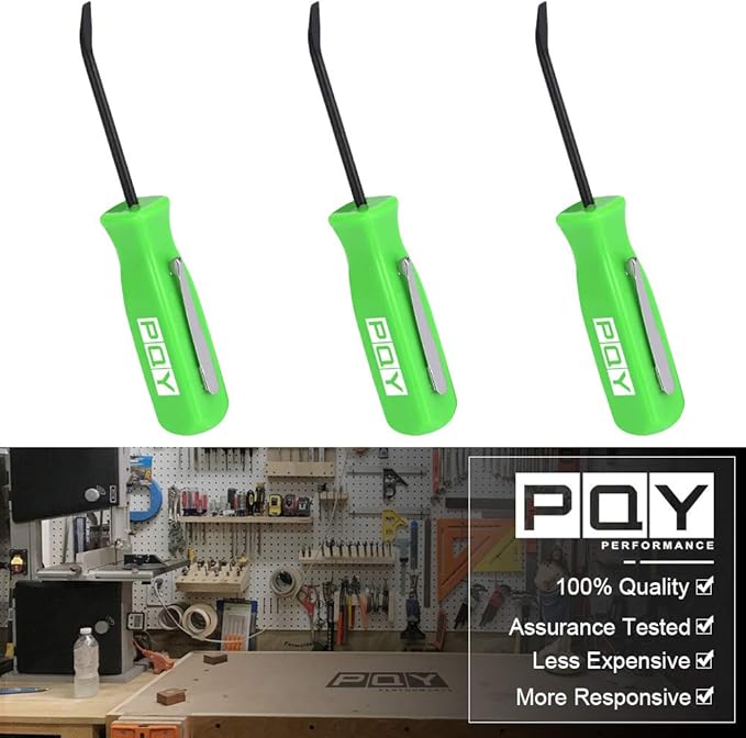Mini Pocket Pry Bar with Pocket Clip 4.5" Length 3pcs (Green)