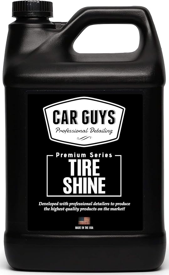 CAR GUYS Tire Shine Spray 1 Gallon Refill - The Perfect Deep Black Shine - Long Lasting Car Tire Dressing - No Sling & Dry to Touch - Sprayer Not Included