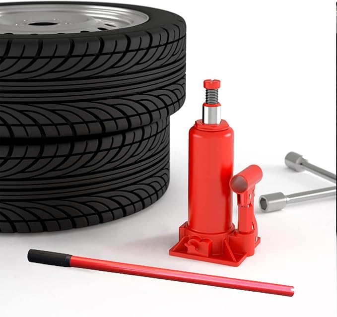 Jack Handle,Floor Hydraulic Bottle Big Red Vertical Car Handle Replacement, with Handle Sleeve（20 tons-32 tons）