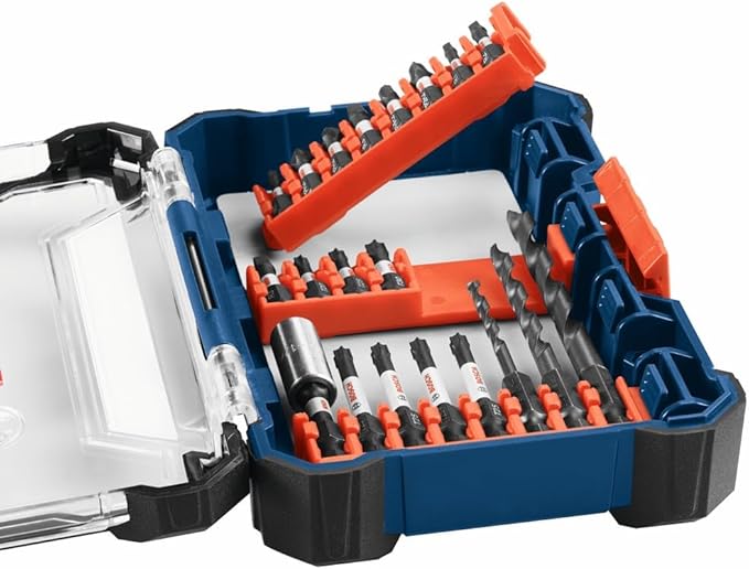 BOSCH SDMS48 48-Piece Assorted Impact Tough Screwdriving Custom Case System Set for Screwdriving Applications