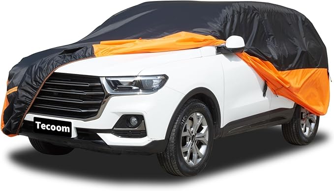SUV Waterproof Car Cover for 170"-190" Automobilies, Outdoor Indoor All Weather Full Exterior Covers Windproof Rain Snow Sun Dust Heat UV Protection, Large Universal Winter Car Covers