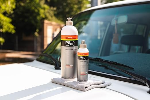 KOCHCHEMIE P6.02 One Cut & Finish - High-Gloss Polishing Compound with Sealant; Remove Scratches and Grindings from Grit Size P2000 and Above with Simultaneous Sealing Effect (250 ml)