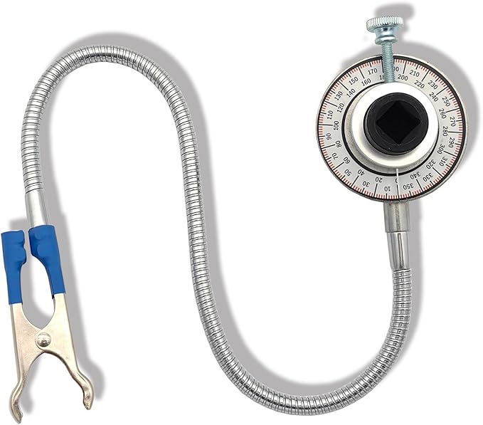 JOYFUL&HOPEFUL Torque Angle Gauge 1/2,Torque Angle Meter,360 Degree Torque Wrench,w/Flexible Clip Arm