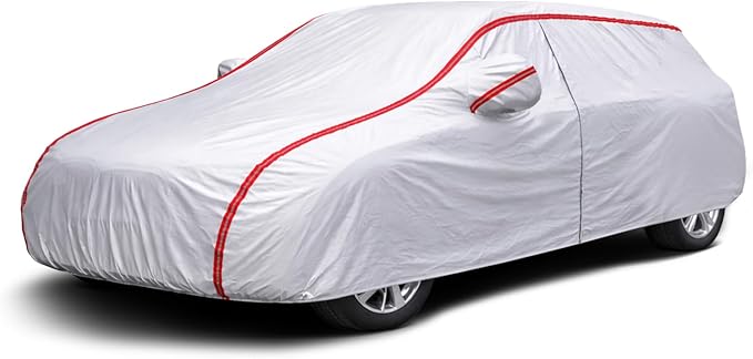 Hatchback Car Cover Outdoor Universal Fit for Dodge Caliber, Mazda 3 Hatchback, Toyota Corolla Hatchback, Honda Civic Hatchback, Subaru Impreza Hatch, Audi A3 Sportback, up to 178inchs