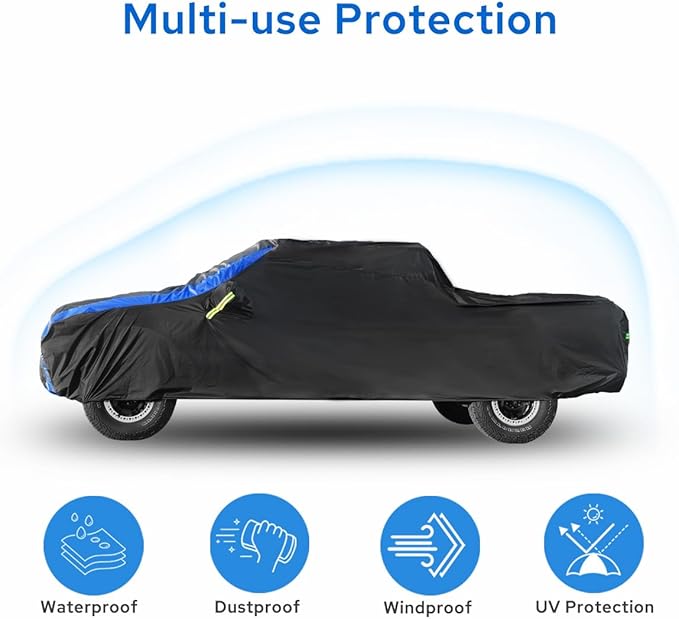 Avecrew All Weather Truck Cover - Waterproof, Rain, Snow, UV & Dust Protection (Up to 210")