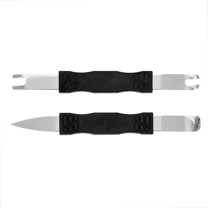 ARES 10123 – 2-Piece Automotive Trim Tool Kit – Ultra-Thin Prybar Ends Offer Superior Strength Without Damaging Material – Removes Trim, Molding, Fasteners, Panels, and More