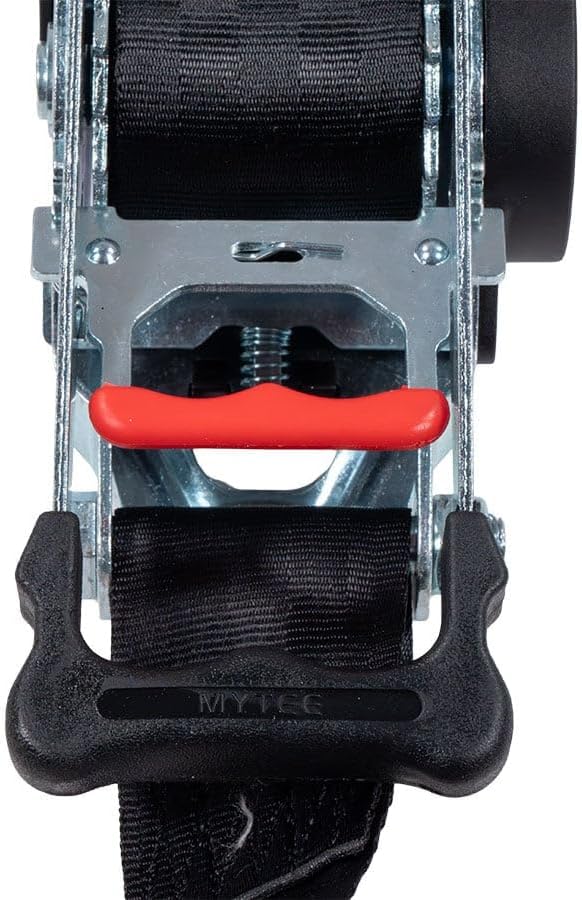 Mytee Products (8 Pack) 2" x 10' Auto Retractable Ratchet Straps with Coated S Hook