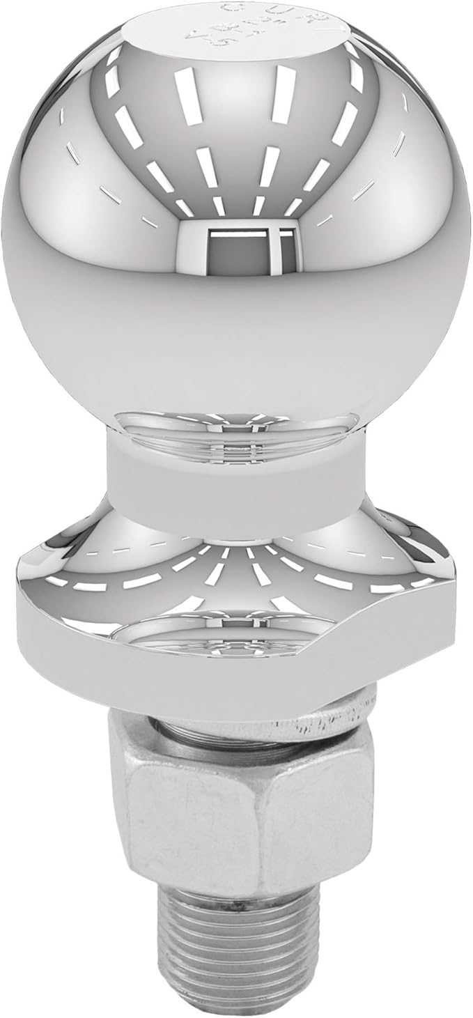CURT 40064 Chrome Trailer Hitch Ball, 3,500 lbs, 2-Inch Diameter, 3/4 x 1-3/4-Inch Shank