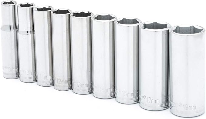 Crescent 9 Piece 3/8" Drive 6 Point Deep Metric Socket Set - CSAS7N