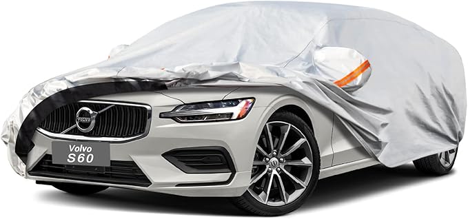 6 Layers Car Cover Custom Fit Volvo S60 (2018-2025) Waterproof All Weather, Heavy Duty Outdoor Snow Sun Rain Uv Protection (Ships from US Warehouse, Delivery 3-8 Days)