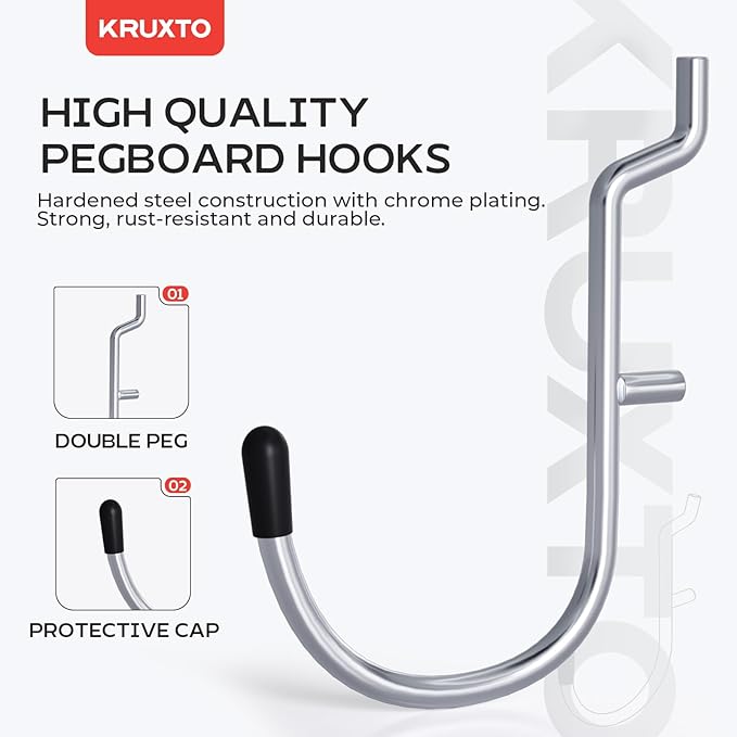 278PCS Upgraded Pegboard Hooks Assortment, Peg Board Organizer Accessories with Bins, Fit 1/8 or 1/4 inch PegBoard for Hanging Tools Storage, Garage, Workbench, Wall, Craft Room and Workshop