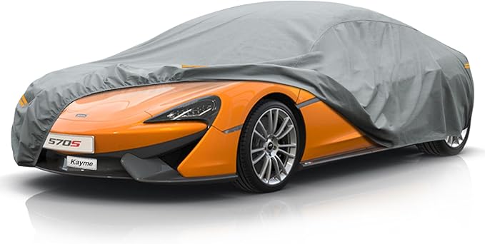 Kayme Heavy Duty Car Cover Custom Fit McLaren 570S (2015-2025) Waterproof All Weather for Automobiles, Full Exterior Covers Sun Rain UV Protection.（Deliver About 3-10 Days）