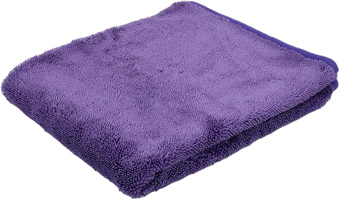 Maxshine Universal Purple Microfiber Drying Towels (24” x 36”, 600GSM) | Single Twisted Loop Plush Towels | Ultra-Absorbent Streak-Free Cloths for Car Wash, Drying & Auto Detailing