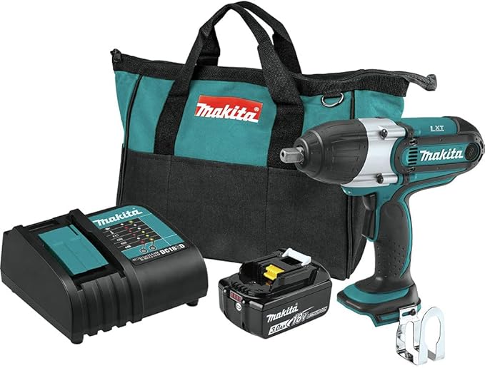 Makita XWT04S1 18V LXT® Lithium-Ion Cordless 1/2" Sq. Drive Impact Wrench Kit (3.0Ah)