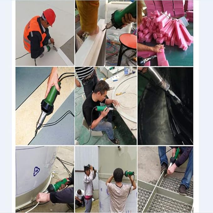 110V 1600W Intelligent Automatic Cooling Plastic Welder, Hot Air Gun For TPO/PVC Single Ply Roofing, Tarpaulin and Banners Welding Heat Gun