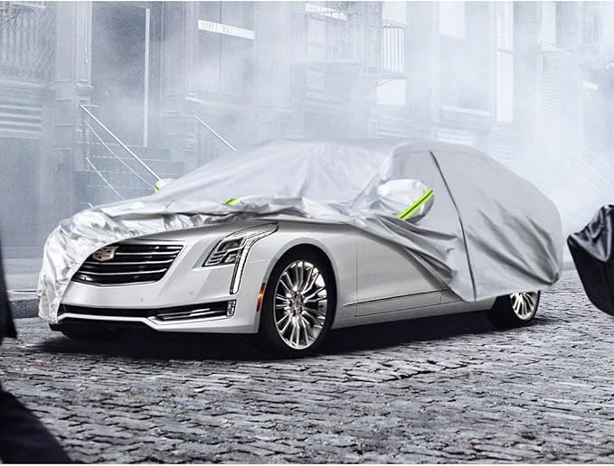 Koukou 6 Layers Car Cover Custom Fit Cadillac CT6 from 2016 to 2025, Waterproof All Weather for Automobiles, Sun Rain Dust Snow Protection. (Ships from US Warehouse, Arrive Within 3-7 Days)