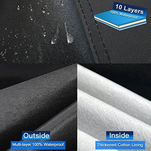 10 Layers SUV Car Cover Custom Fit for Genesis GV80 (2021-2025), Waterproof All Weather for Automobiles, Outdoor Full Cover Sun Dust Rain Protection with Cotton. Black