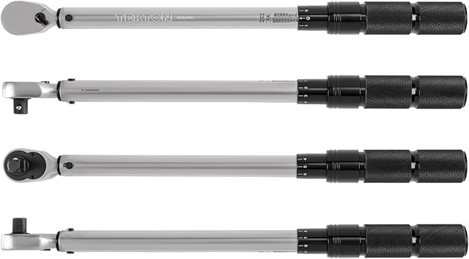TEKTON 1/2 Inch Drive 90-Tooth Dual-Direction Micrometer Torque Wrench (40-200 ft-lb) | TRQ52402
