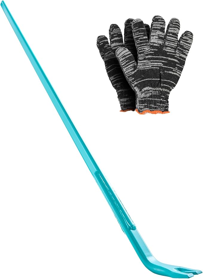 VEVOR Open Angle Monster Pry Bar, 52.5 Inch Carbon Steel Handle, 2000lbs Prying Capacity, Pry Lever Bar, Crowbar for Concrete, Demolition, Crowbaring, Ideal for Construction & Industrial Use