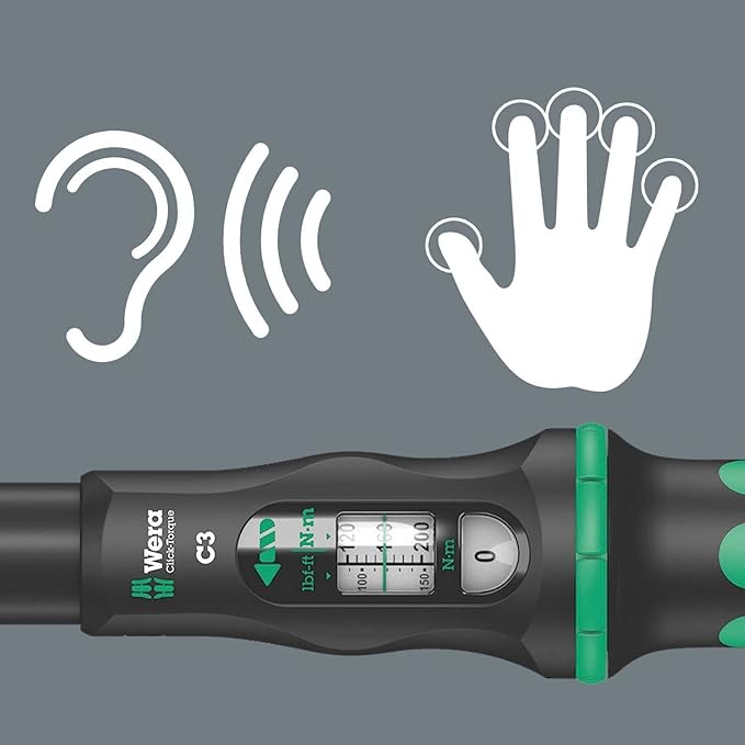 Wera Torque Wrench & Ratchet Set - 5075622001 1/2" Drive 40-200 Nm Torque Wrench, 05004016001 28 Pc 1/4" Drive Metric Ratchet Set