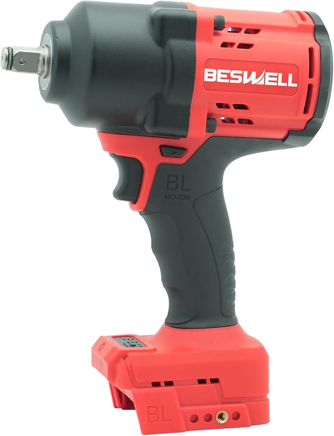 CIW-112B-ML 1/2" Cordless Impact Wrench for Milwaukee18V Battery, Impact Wrench 885Ft-lbs High Torque Brushless Electric Impact Gun, Power Impact Driver with 4-Mode Speed, LED Light(no battery)