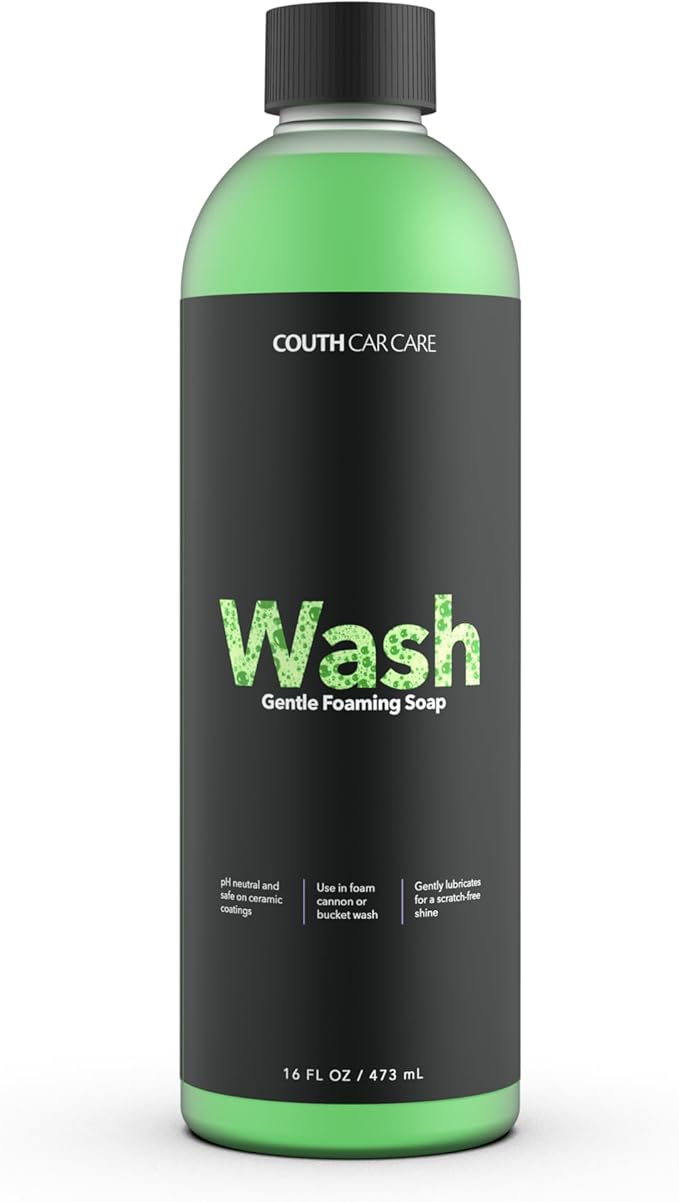 Couth Wash - pH Neutral Car Wash Soap | Car Soap for Foam Cannon or Bucket Wash | Ceramic Coating Safe & Gentle Snow Foam Concentrated Cleaner - 16 ounces