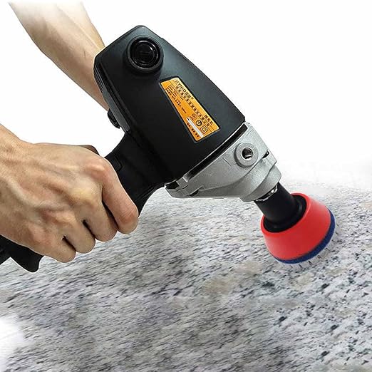 2 Inch Diamond Polishing Pads with 7Pcs Dry Wet Granite Stone Polish Pad Kit for Drill，50-3000 Grit Polishing Pad (7Pcs Dry/Wet Pads+1 Drill Adapter)