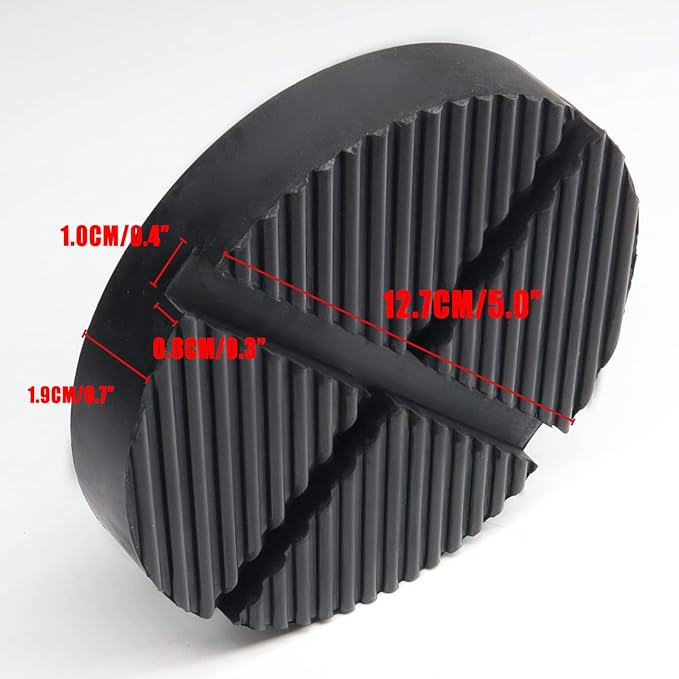 Universal Floor Slotted Car Rubber Jack Pad Frame Protector for Pinch Weld Side Lifting Disk Jacking Tool 24mmX125mmx125mm (2Pcs)